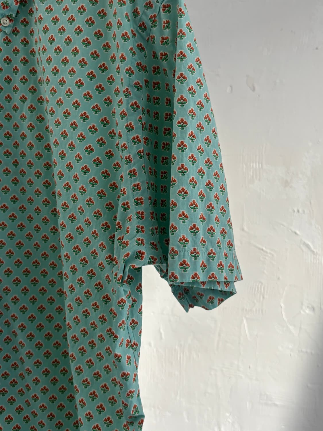 Polo 폴로 랄프로렌 민트 플라워 패턴 커스텀 핏 반팔 셔츠  상품이미지4