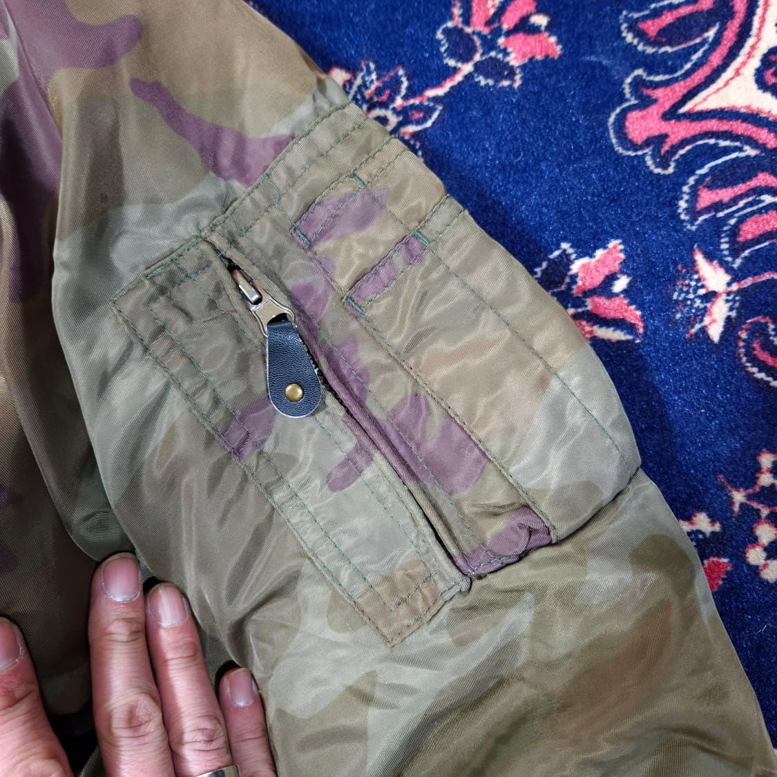 빈티지-Army 90’s MA-2 카모플라쥬 에어포스 플라잉 항공 상품이미지5