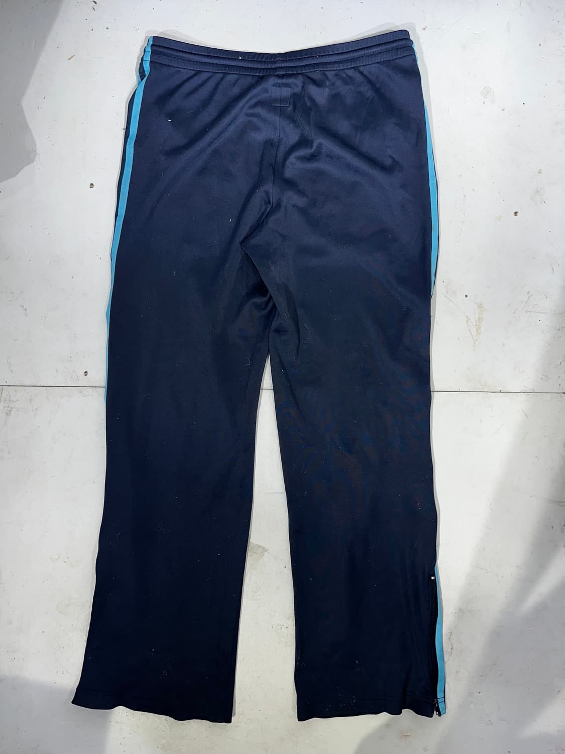 90s 아디다스 네이비 파이어버드 와이드 블루 삼선 추리닝 바지 90 상품이미지5