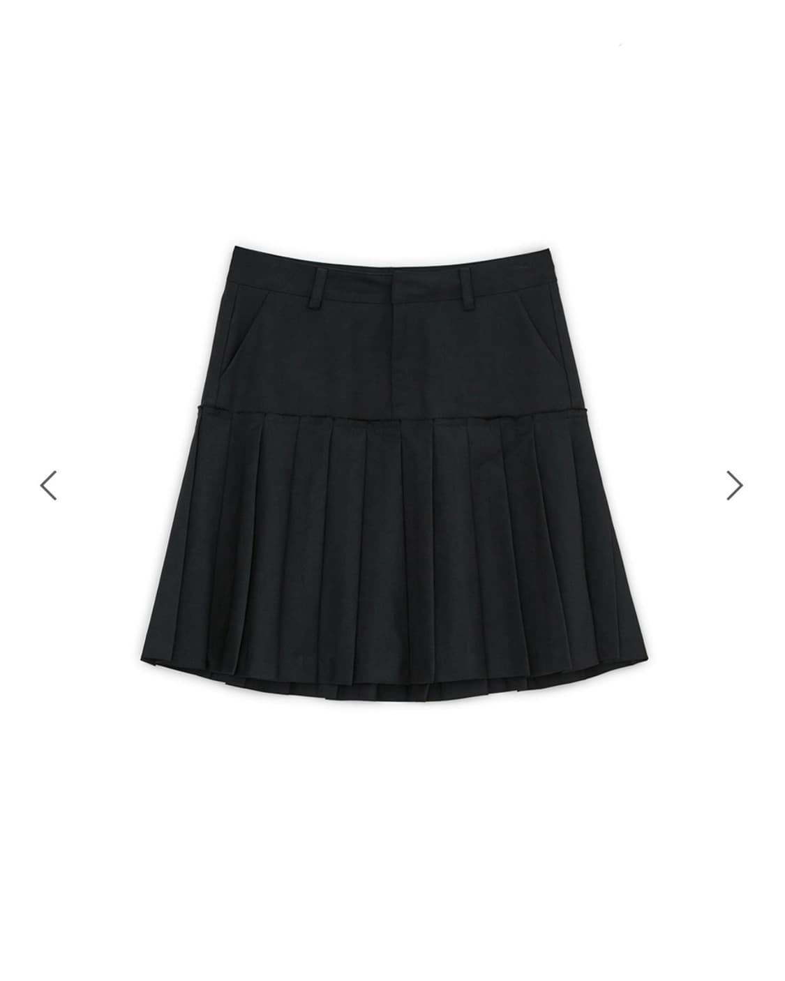 썬번프로젝트/ Pleats Midi Skirt, BLACK / 새상품 상품이미지3