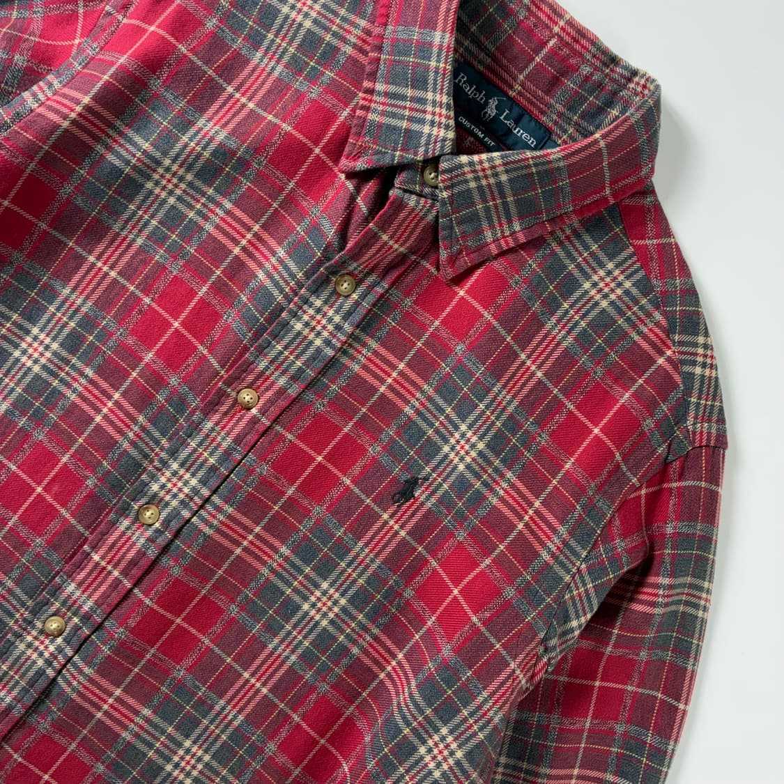 Polo  폴로 랄프로렌 자수 코튼 레드 체크셔츠  상품이미지3