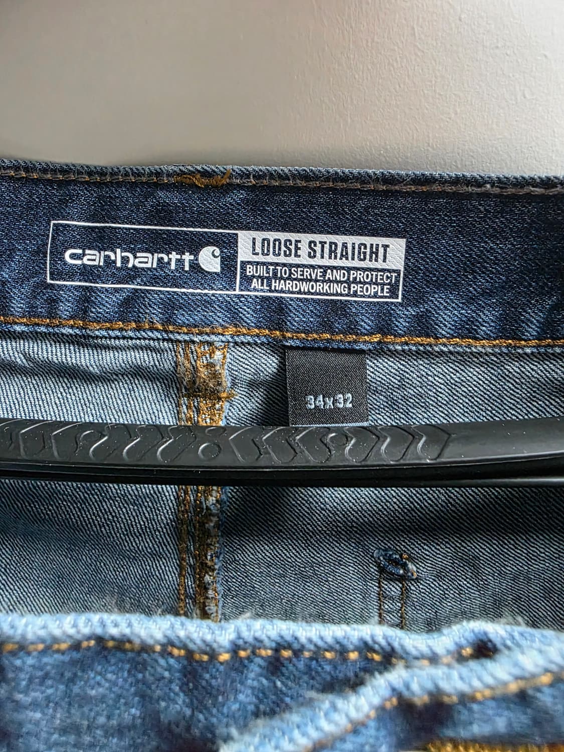 칼하트 데님 34×32 워크팬츠 루즈핏 유틸리티 조거진 US라인 상품이미지2