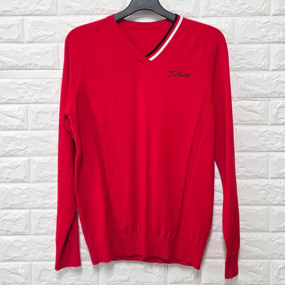 택포) 타이틀리스트 남성 V넥 골프 니트 L 상품이미지1