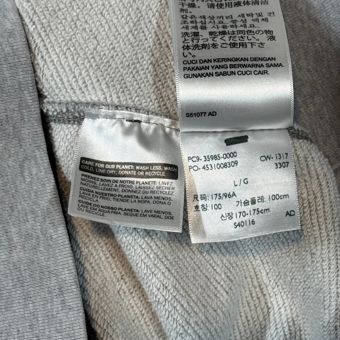 L) 리바이스 그레이 맨투맨 티셔츠 상품이미지7