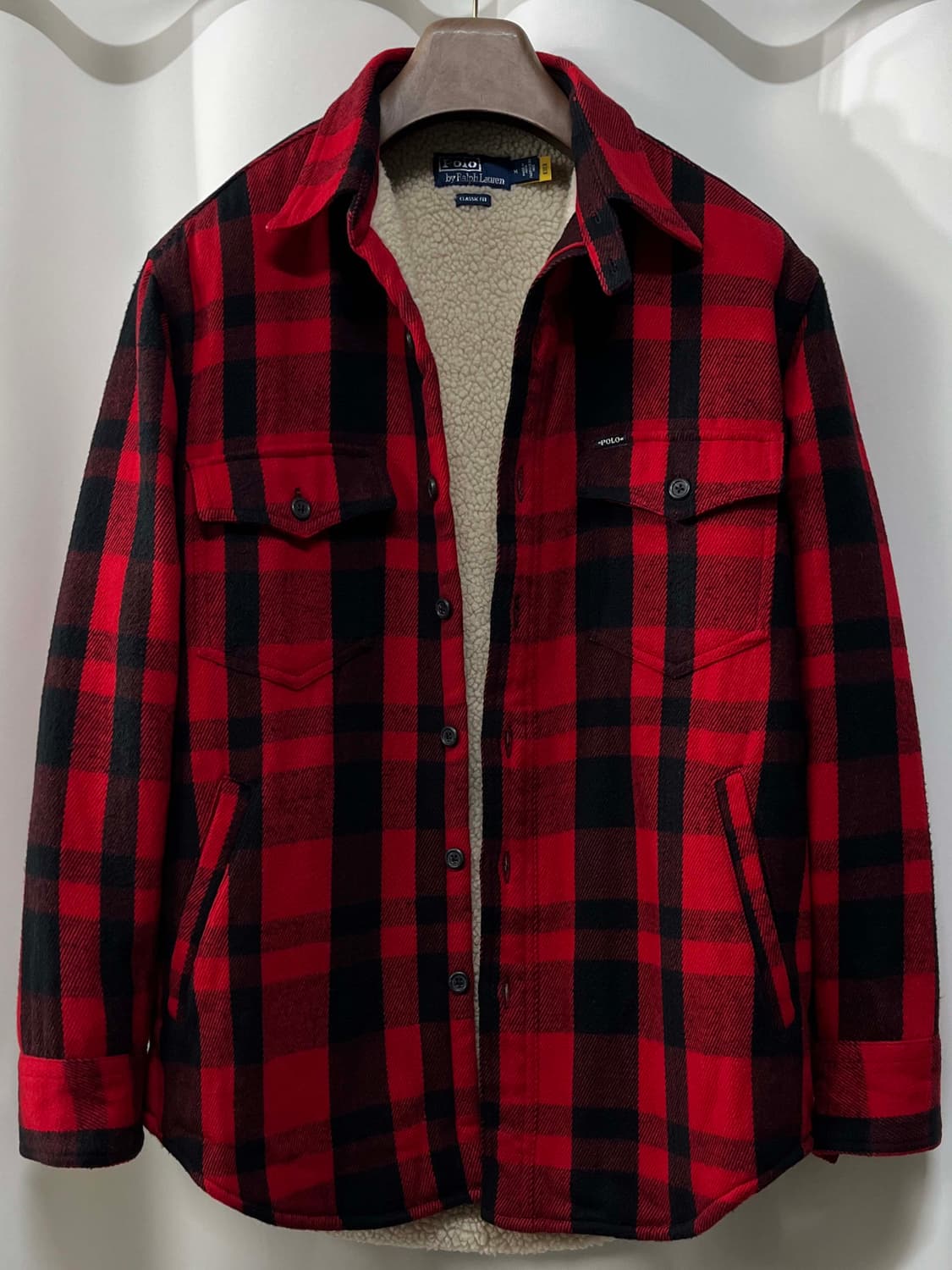 폴로 랄프로렌 사우스웨스턴 시어링 버팔로체크 셔츠 자켓 상품이미지1