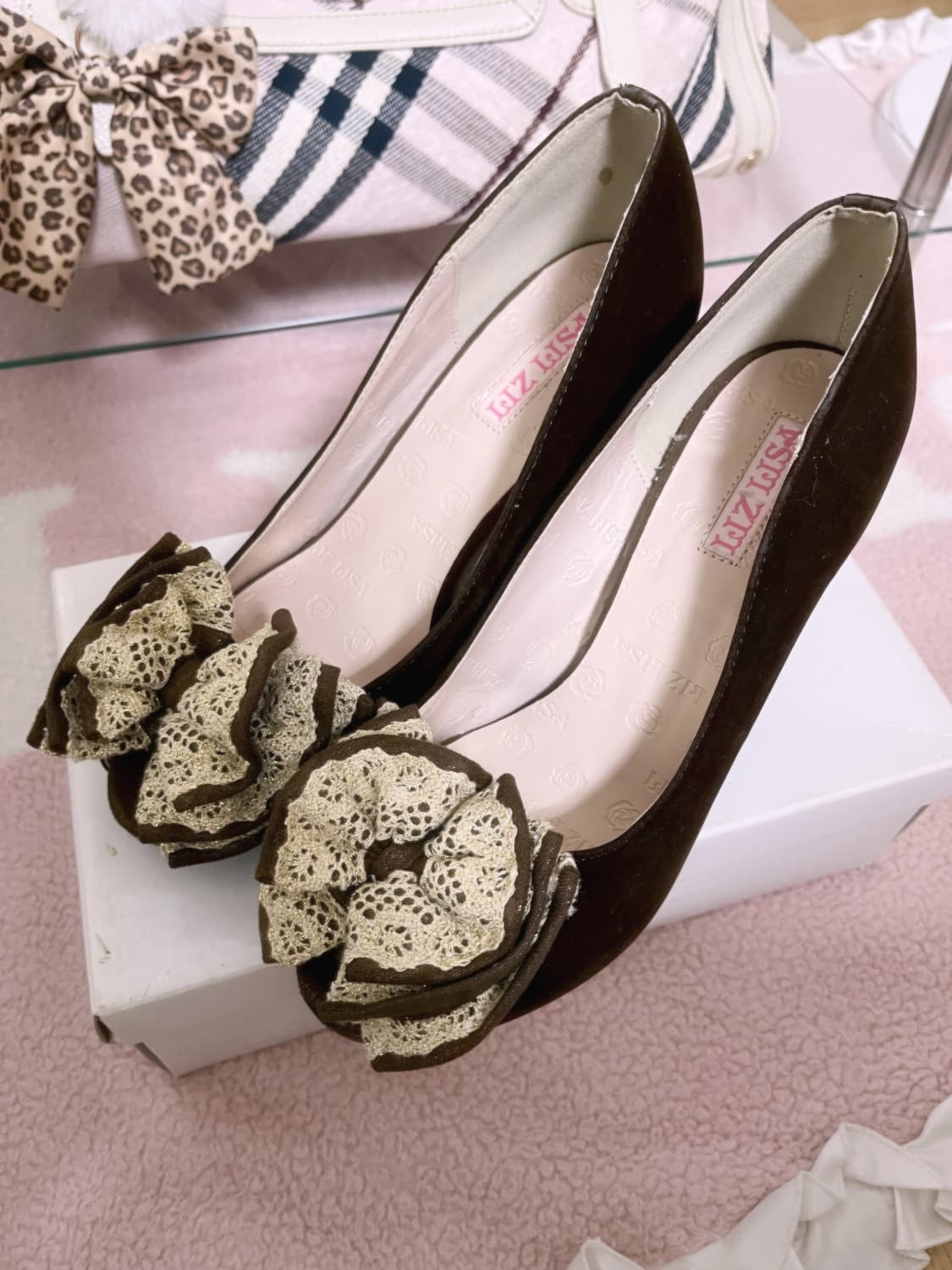 Lizlisa 리즈리사 라떼갸루 히메갸루 히메카지 초코 펀칭 리본 힐 상품이미지1