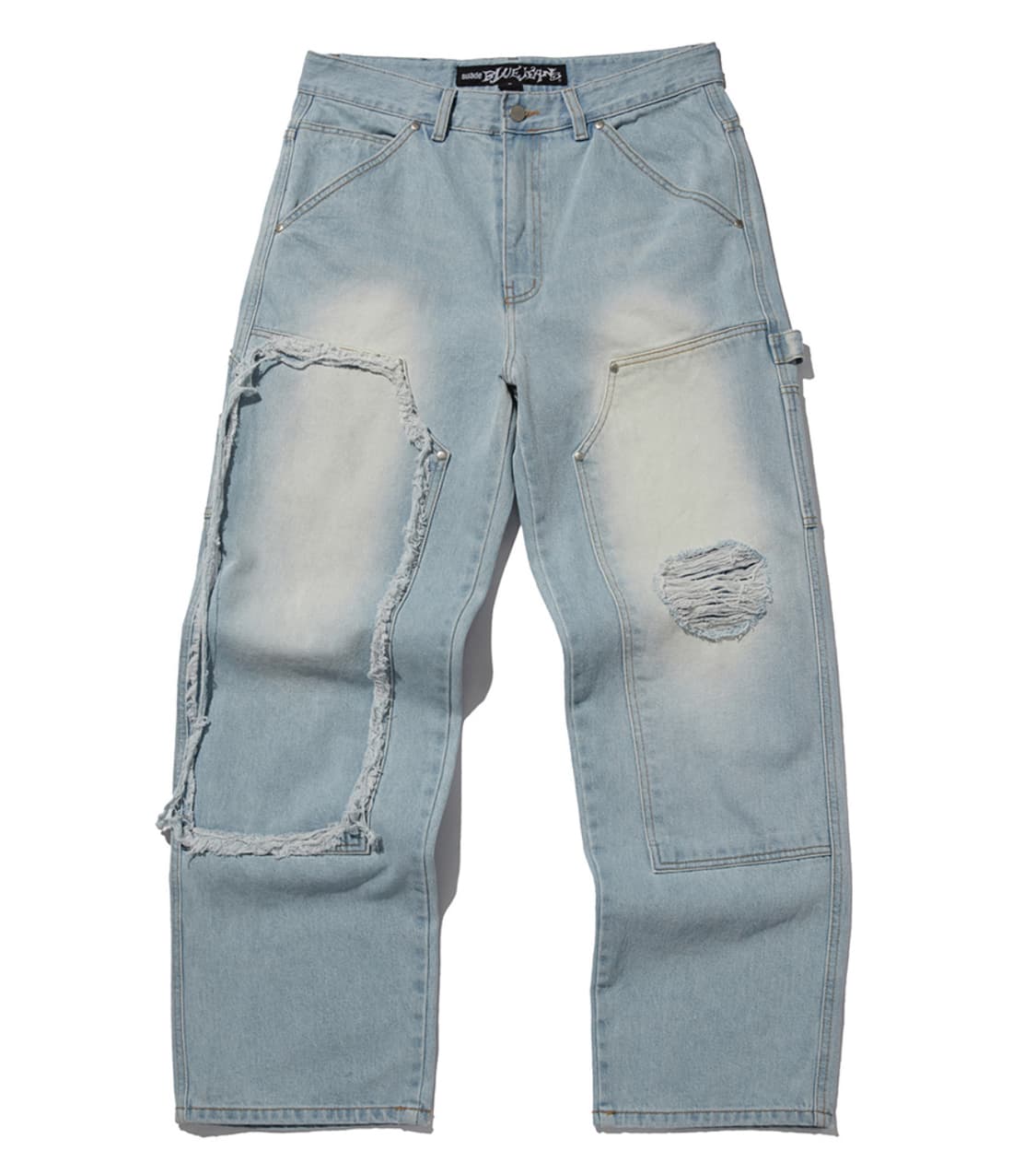 DAMAGED DOUBLE KNEE PANTS [LIGHT BLUE] 상품이미지1