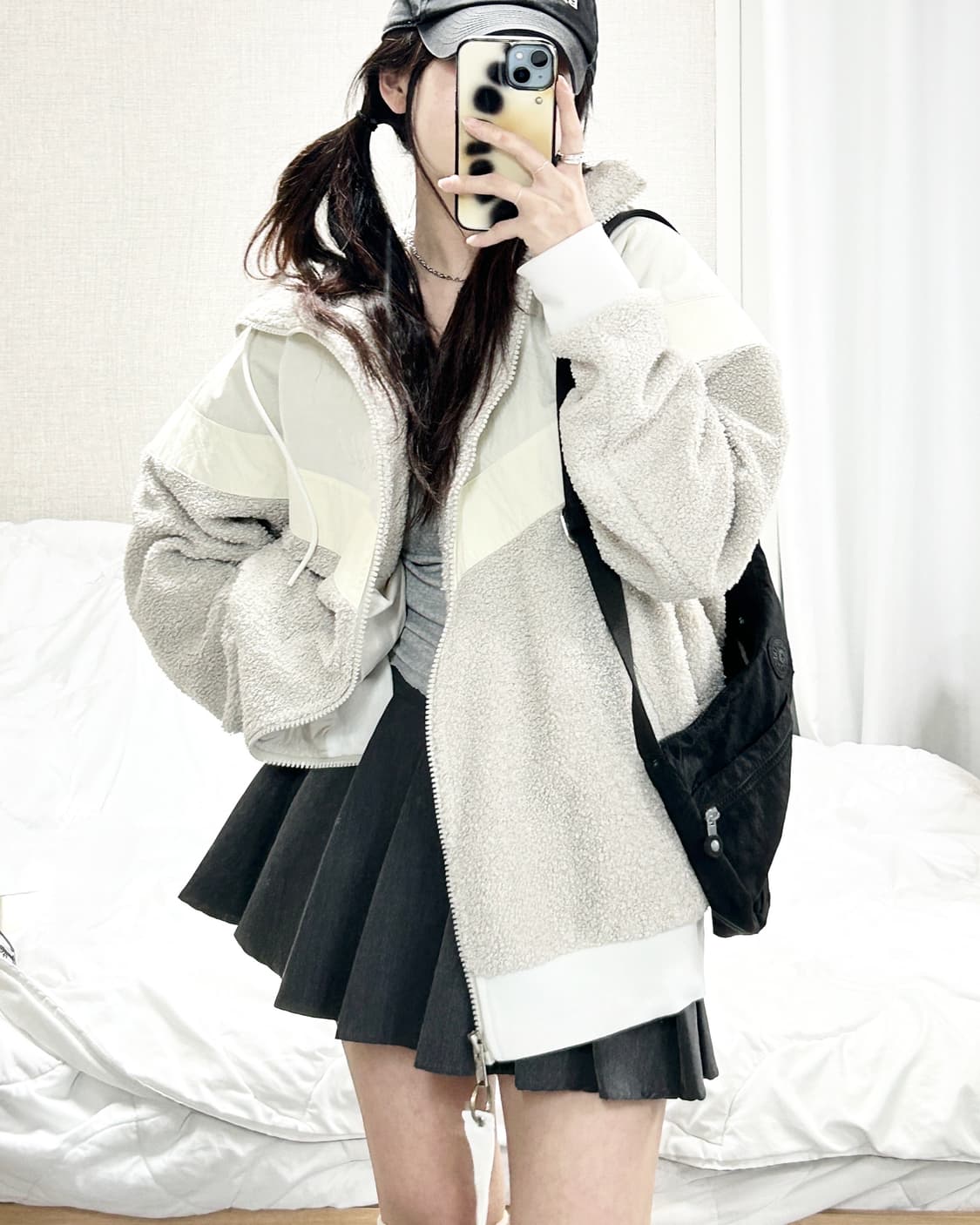 나이키 배색 뽀글이 자켓 상품이미지2