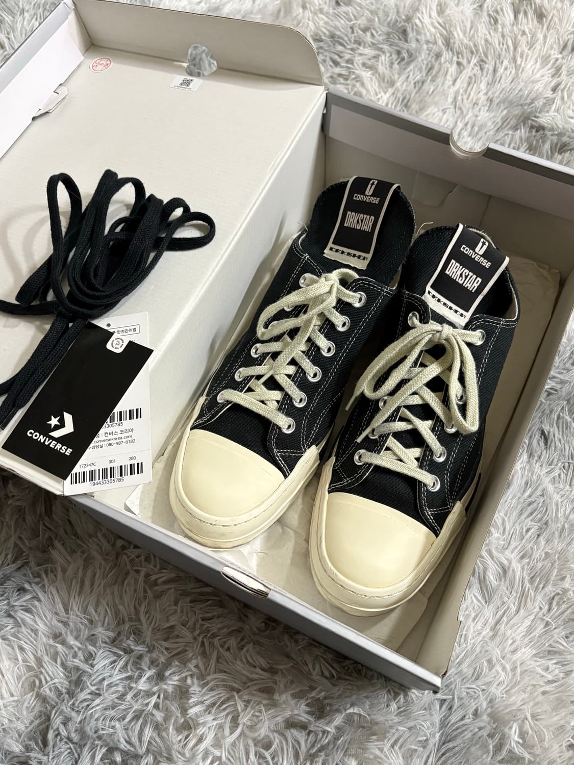 릭오웬스 다크쉐도우 x 컨버스 다크스타 로우 상품이미지3