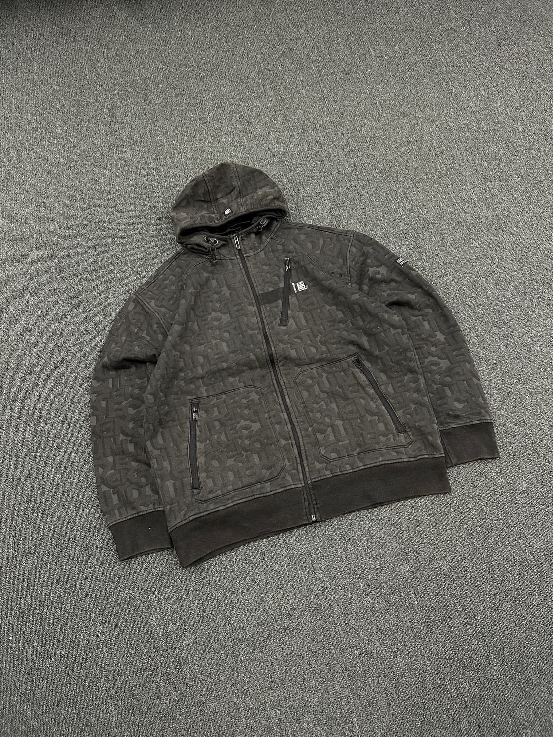 XL) 에코 언리미티드 그래픽 패턴 오버핏 후드집업 상품이미지2