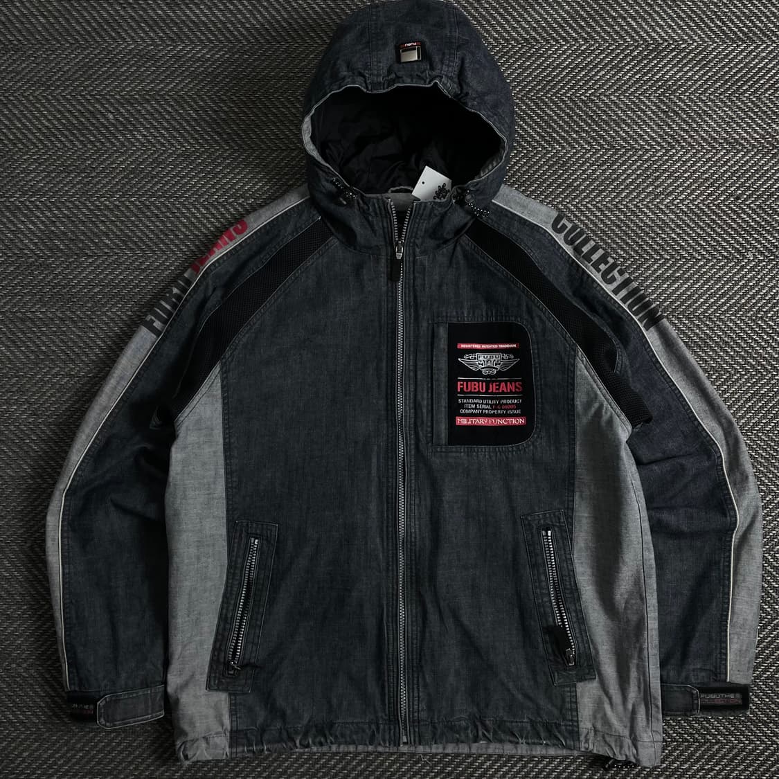 00s 후부 올드스쿨 데님 후드 트러커 자켓o 3759 상품이미지1