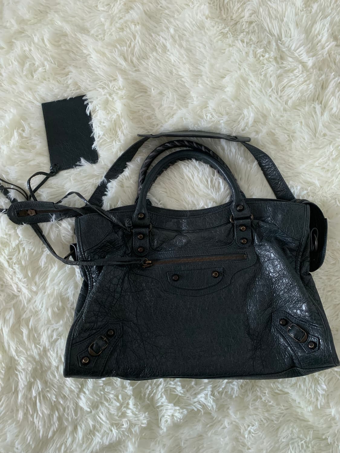 빈티지 발렌시아가 모터백 미디움 다크그레이 가방 상품이미지1