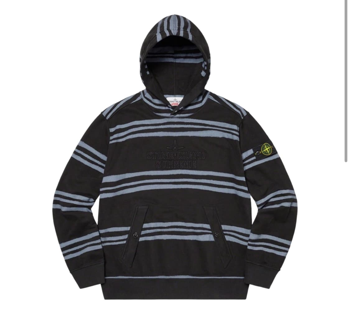 슈프림 x 스톤 아일랜드 워프 스트라이프 후드 스웨트셔츠 상품이미지1