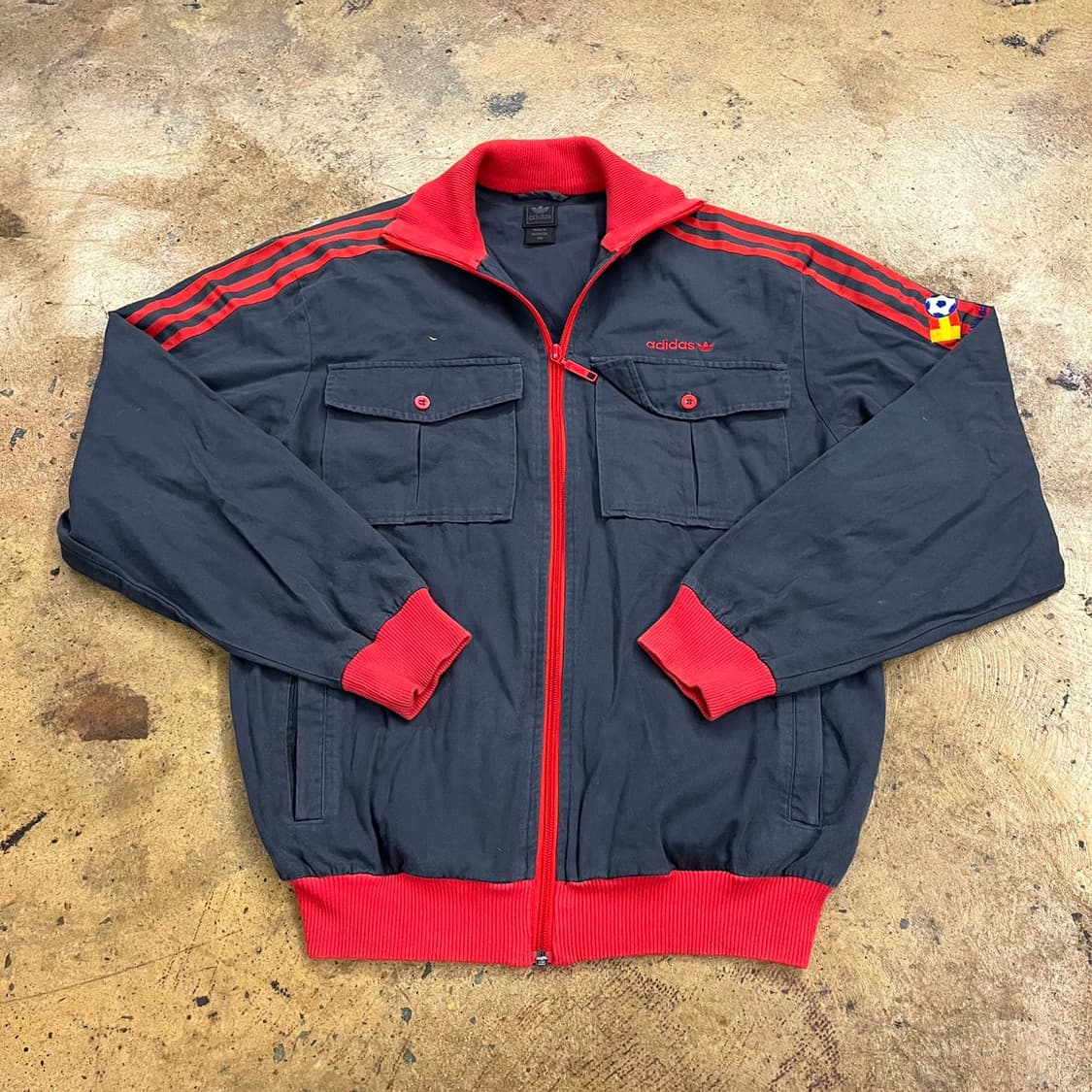 아디다스 검빨 블랙 레드 투 포켓 져지 100 상품이미지3