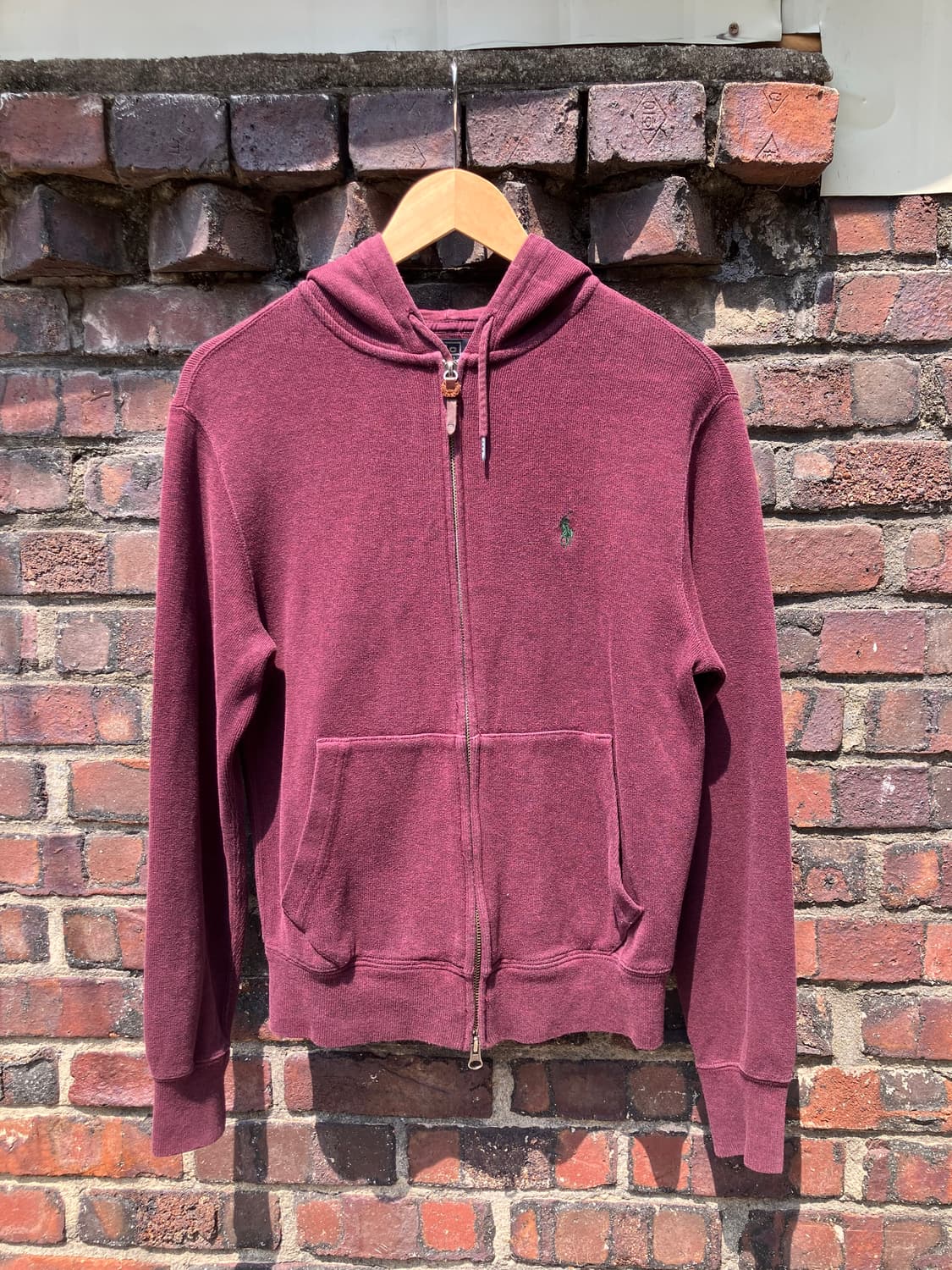 Polo Ralph Lauren 버건디 집업 후드 S 상품이미지1