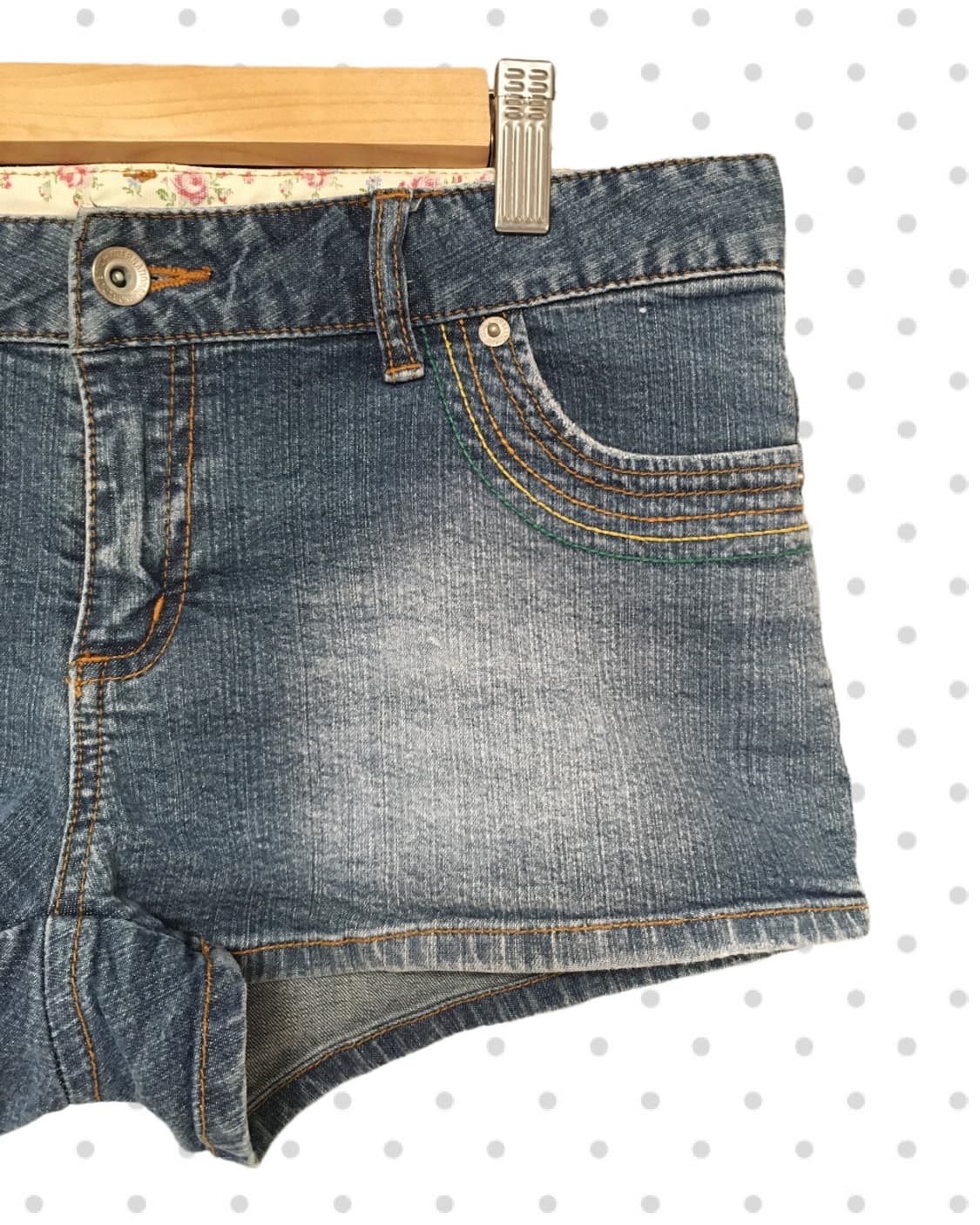 vintage flower low-rise denim short pant 상품이미지8