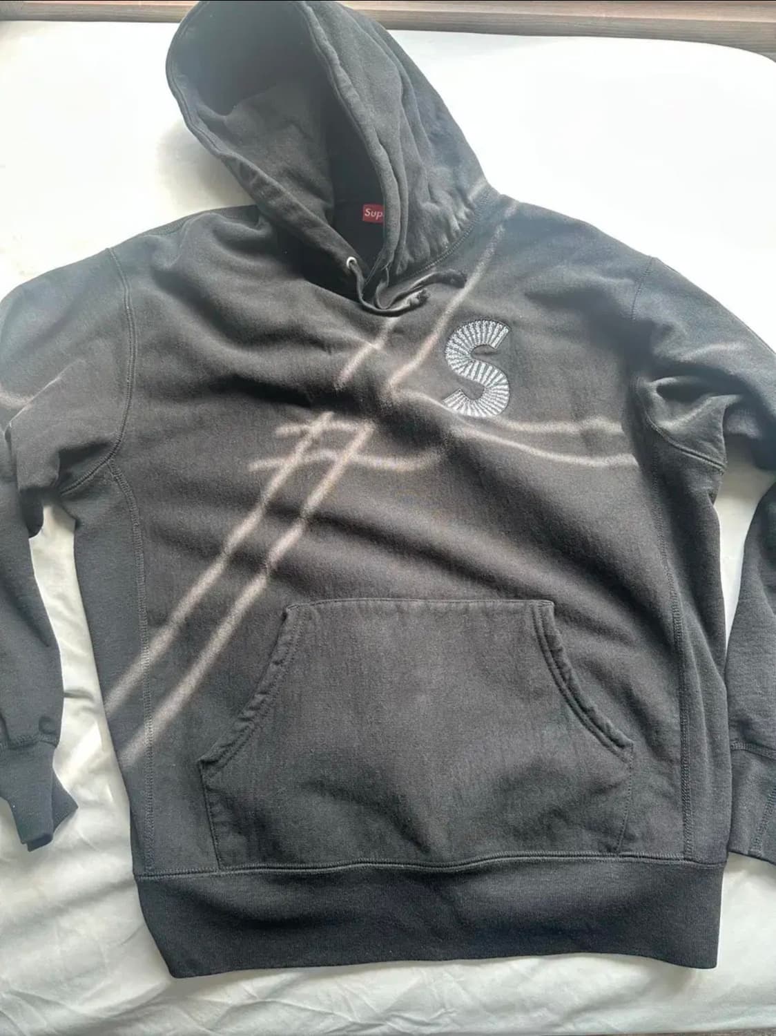 (L) 20FW 슈프림 S 로고 후드티 블랙 상품이미지2