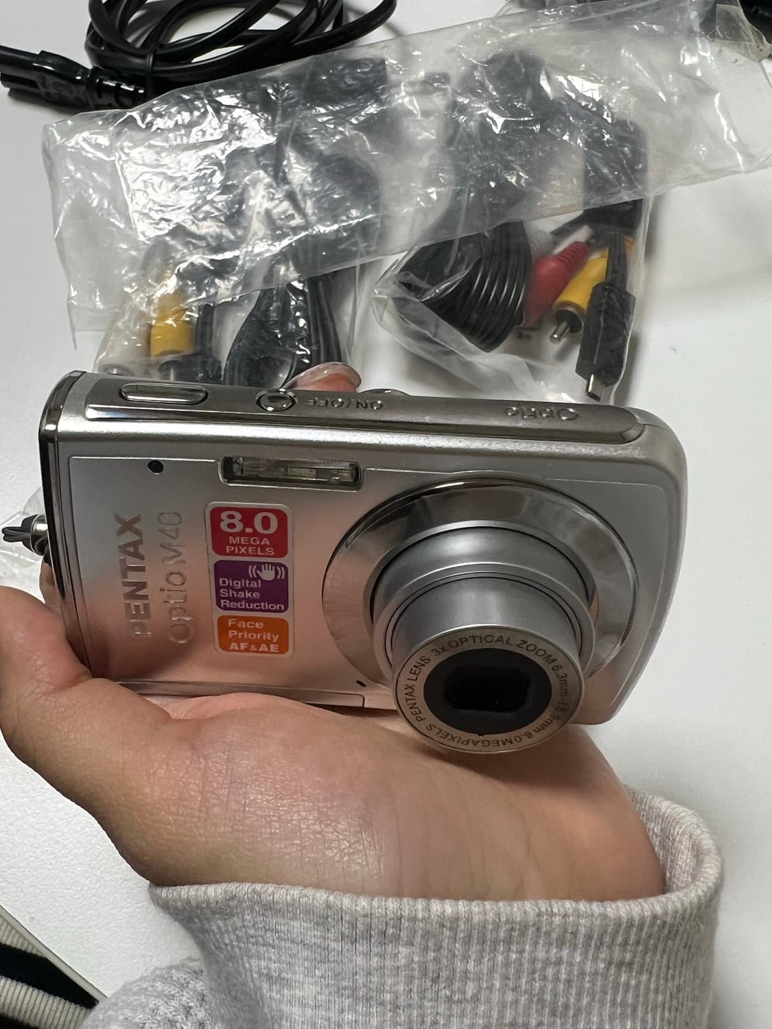 (풀박스) Pentax optio M40 실버 빈티지 디카 상품이미지7