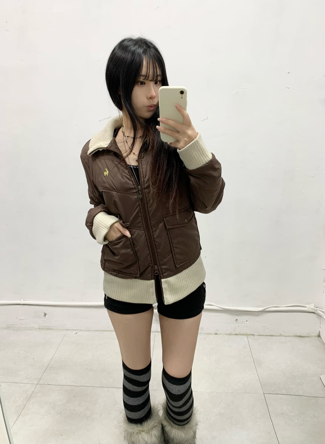 [LE COQ] 르꼬끄 코코아 라떼맛 투웨이 집업 자켓 상품이미지2