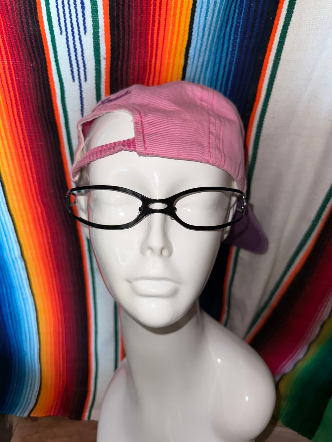 Black two oval frame curved Glasses 상품이미지4