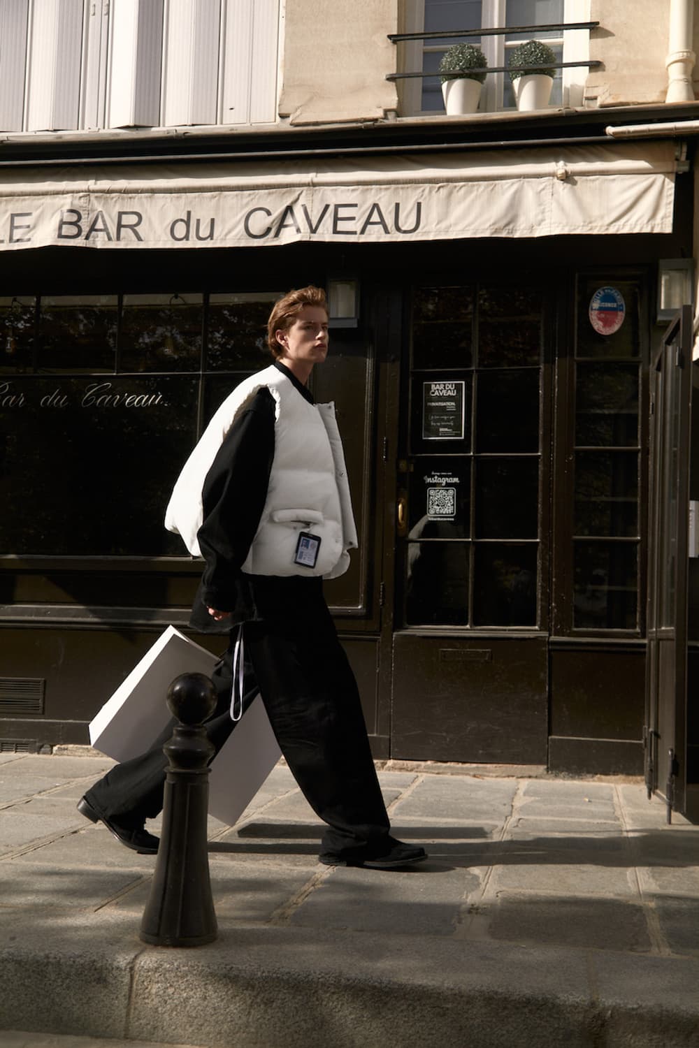 STU 엠보 와이드 데님 팬츠 블랙 상품이미지1