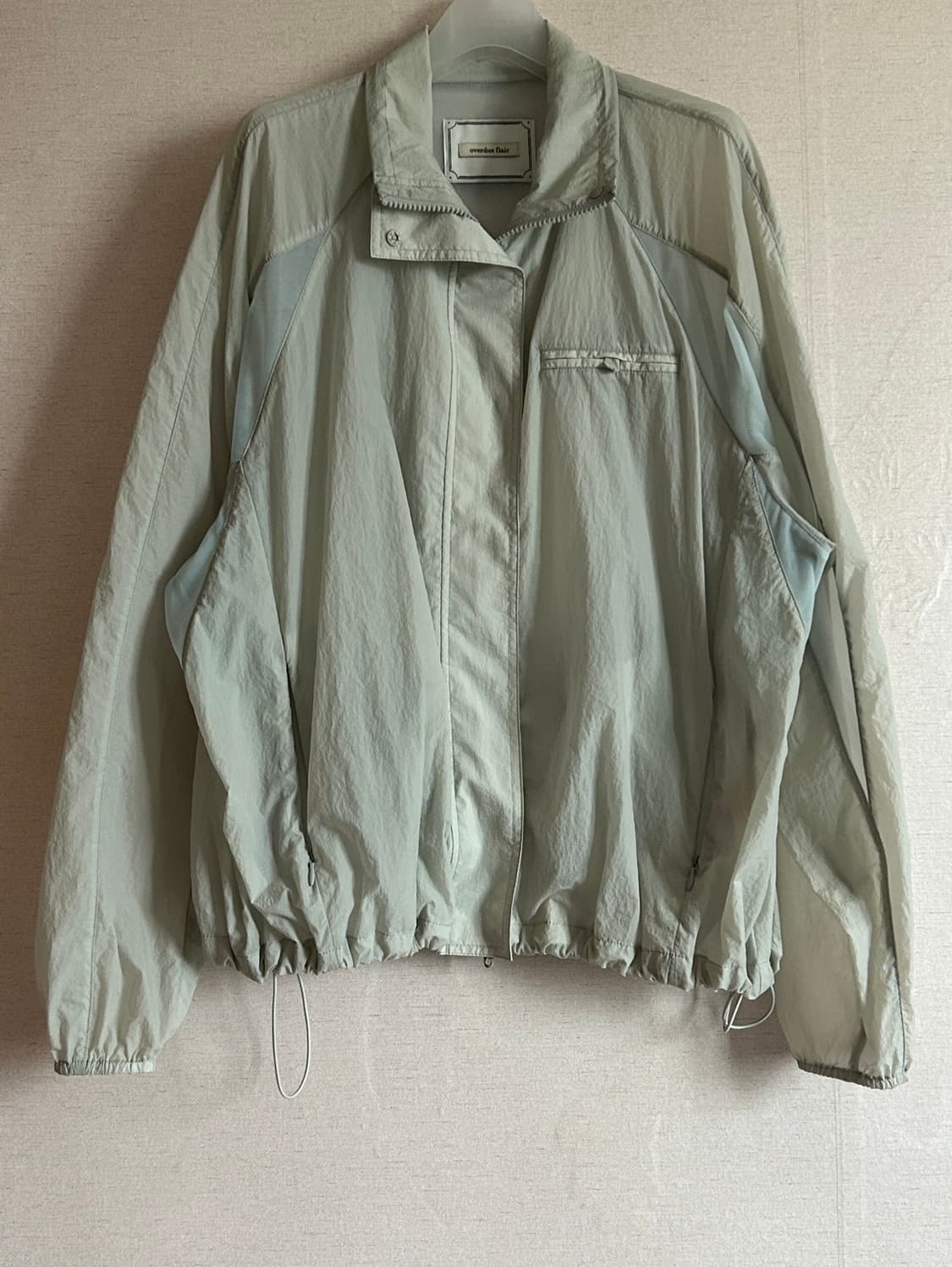 오버듀플레어 INCISION 나일론 블루종 점퍼 라이트 그레이/블루 상품이미지4