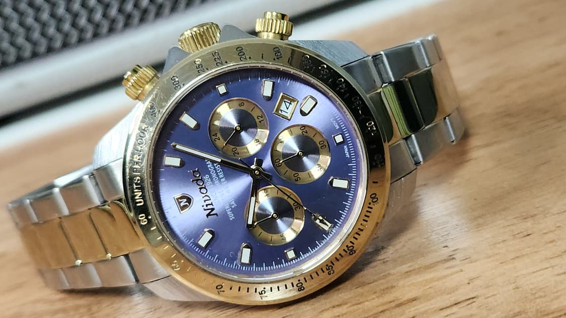 # NIVADA 니바다 남성용 크로노그래프 데이토나 메탈 시계 급처 상품이미지5