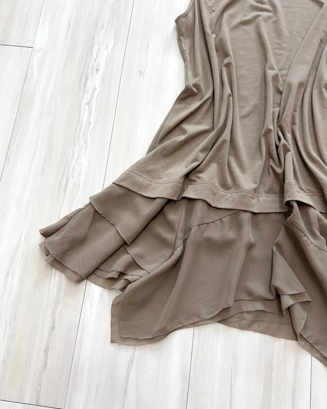 Taupe Beige Sleeveless dress 상품이미지6
