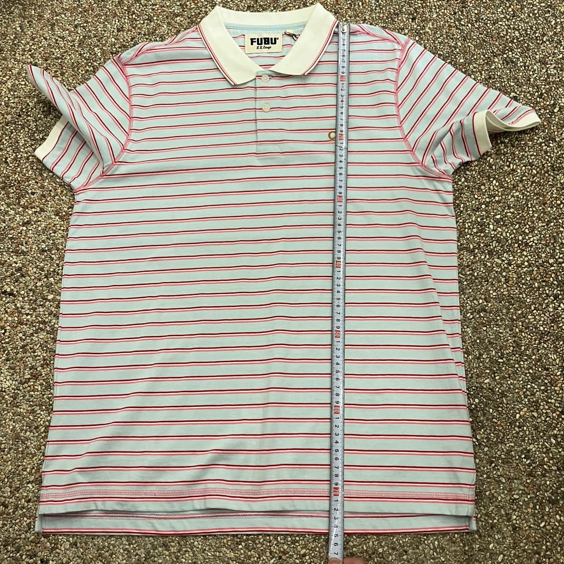 691 푸부 후부 스트라이프 카라 반팔 상품이미지6