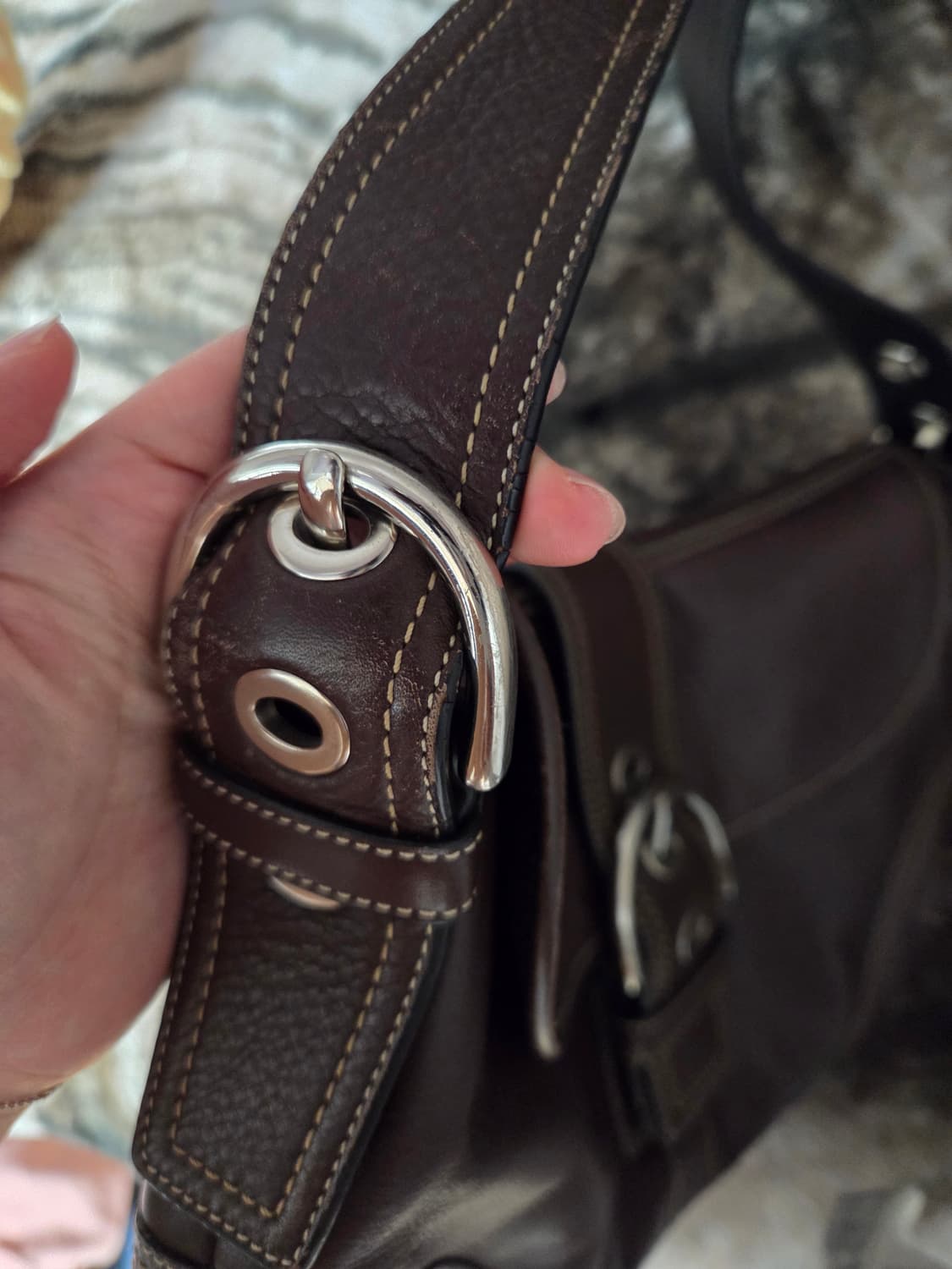 Coach 브라운 빈티지 버클백 숄더백 상품이미지5