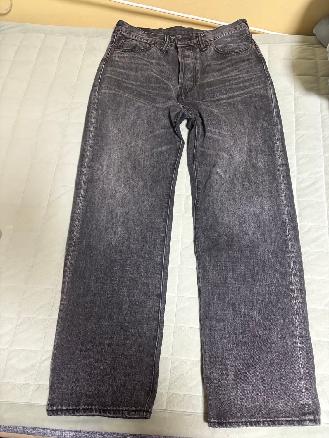 아웃스탠딩 셀비지 블랙진 흑청 상품이미지1