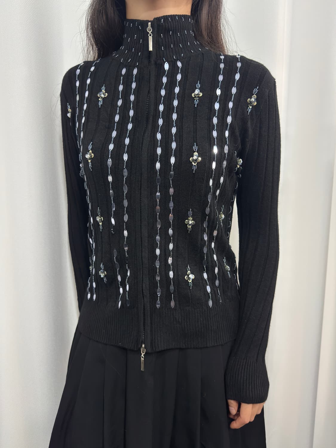 athena design knit twoway zipup 상품이미지2