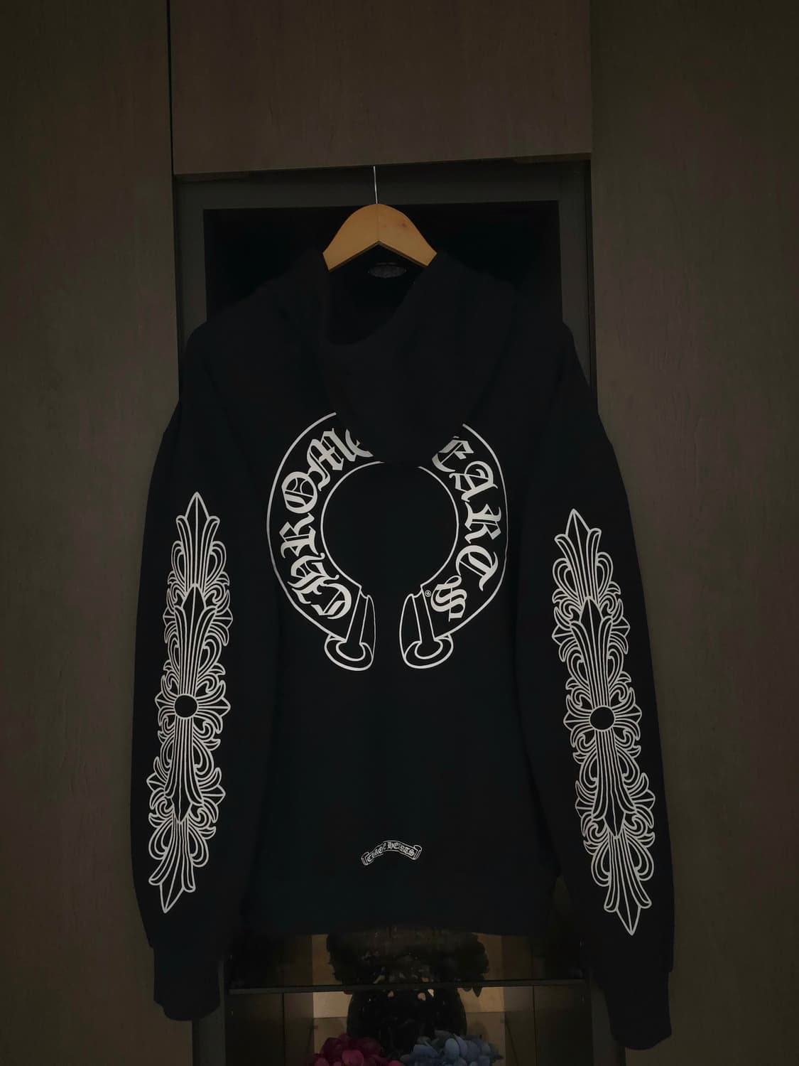 [M] 크롬하츠 홀스슈 플로랄 후드집업 블랙 상품이미지3