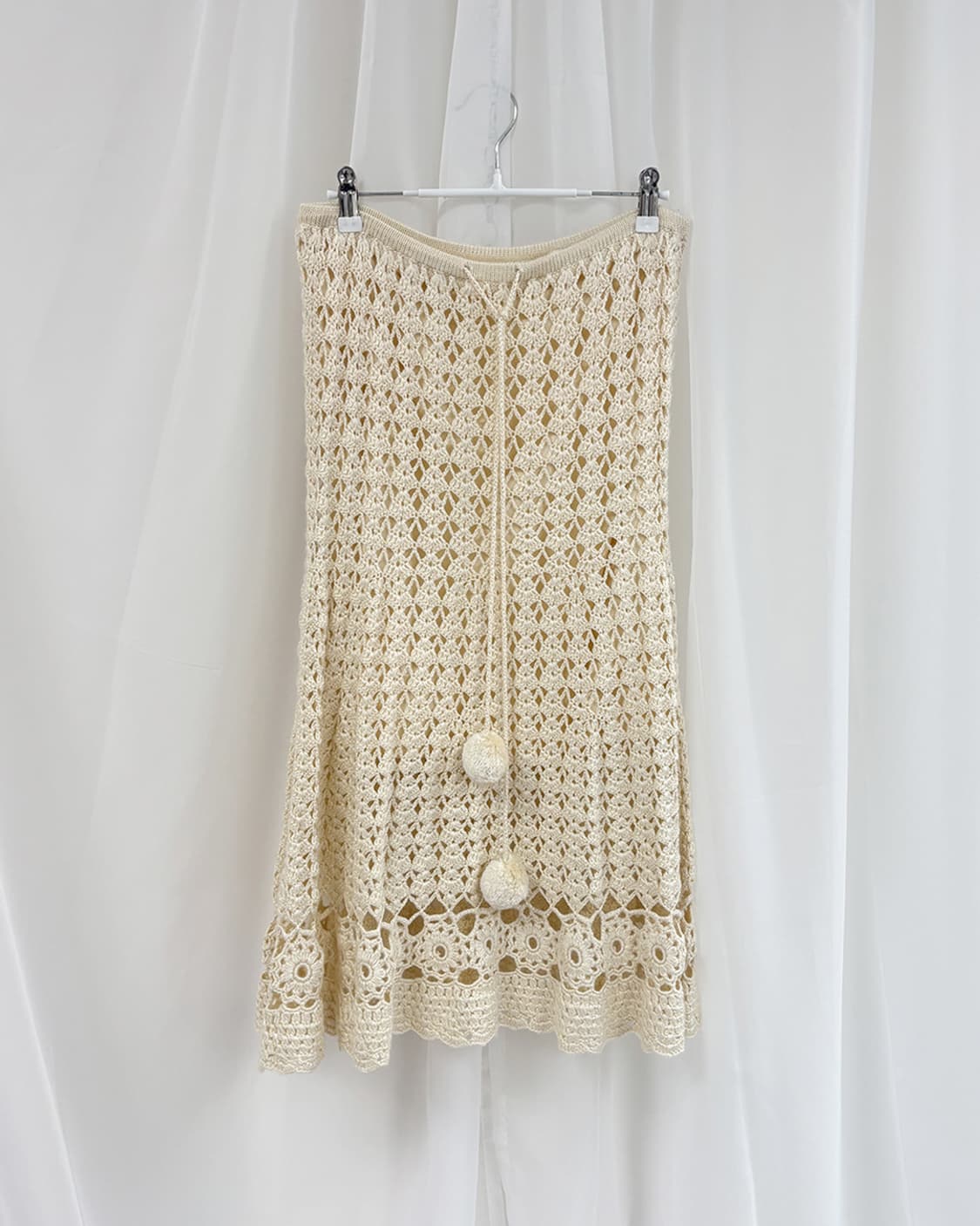 popo creamy crochet knit skirt/dress 상품이미지6