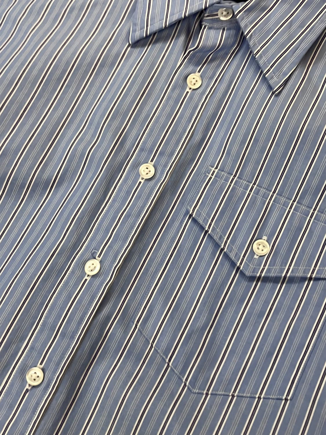 폴로 랄프로렌 스트라이프 스키니핏 코튼 셔츠 스카이블루 #csz4101 상품이미지4