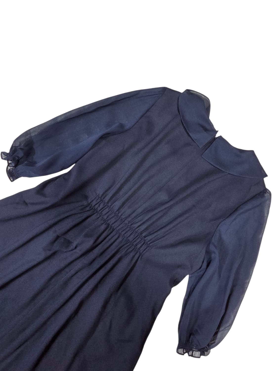 JJ지고트 다크네이비 쉬폰 프릴 롱 원피스 S 상품이미지2