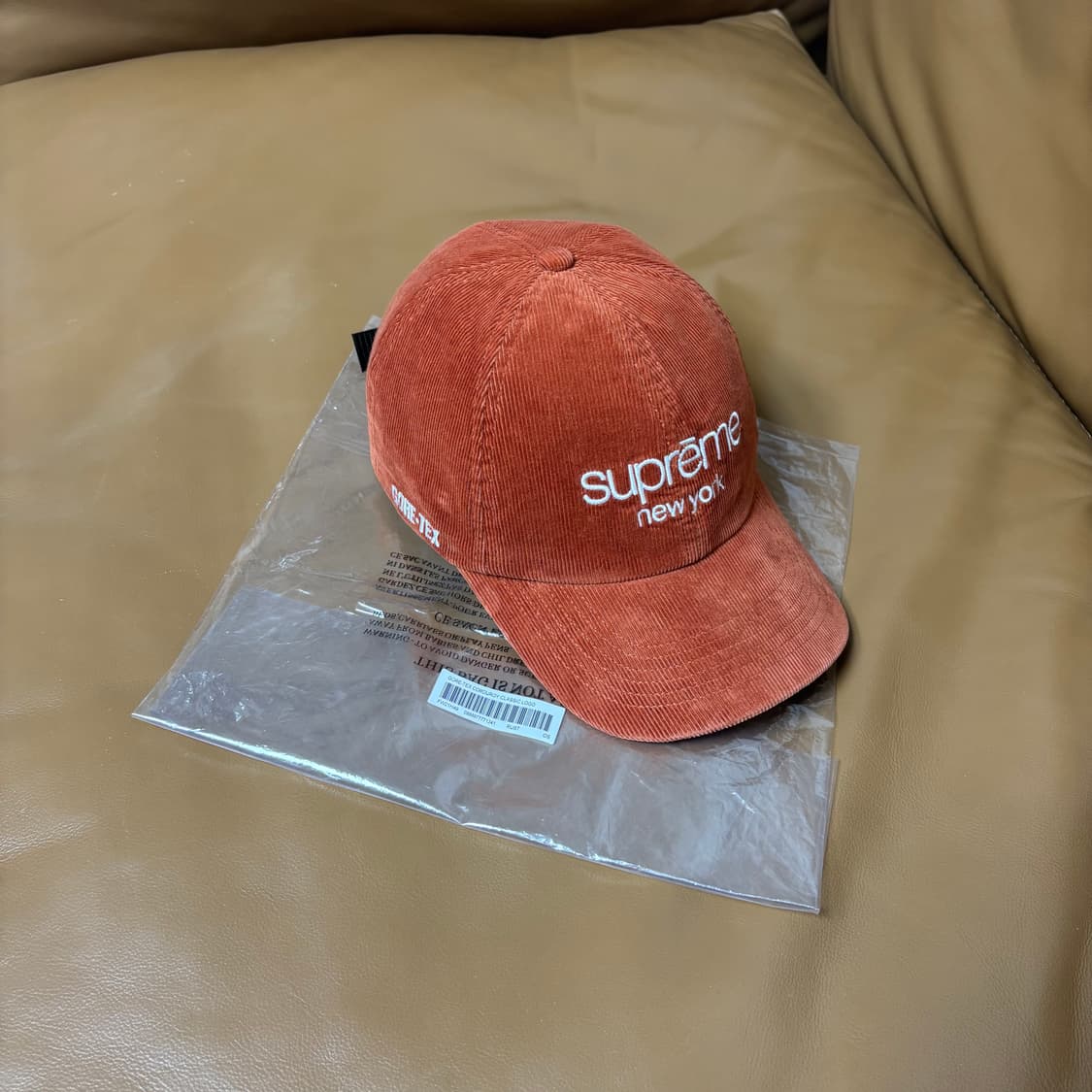 Supreme 슈프림 클래식 로고 고어텍스 러스트 6패널 볼캡 모자 상품이미지1