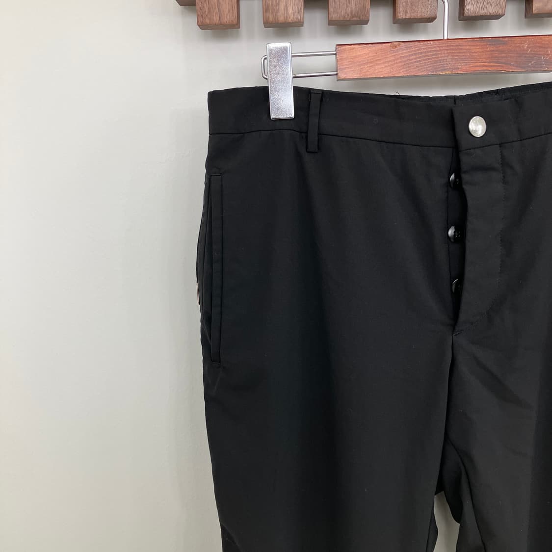 프라다 블랙 원모 노턱 슬랙스 상품이미지4