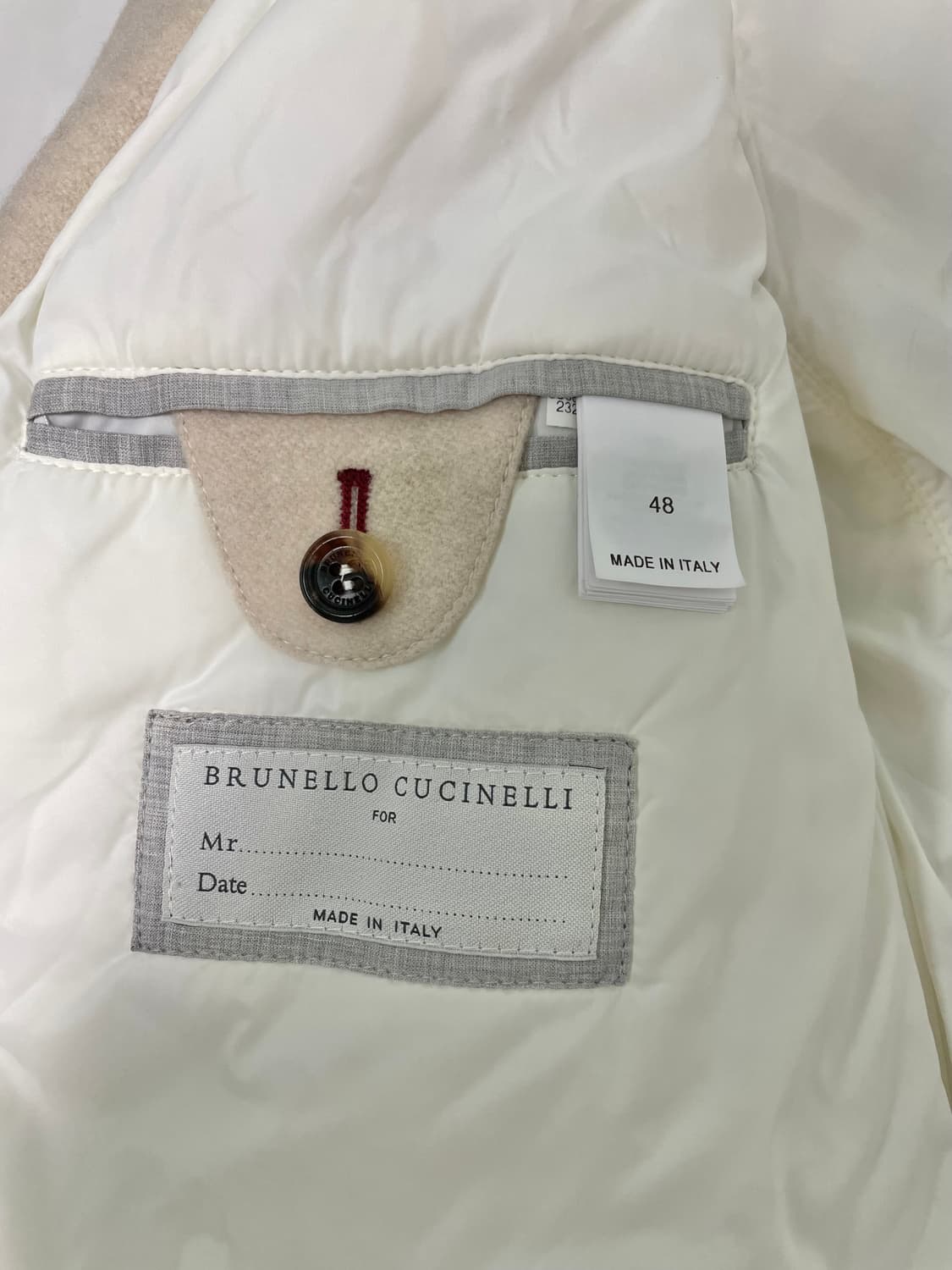 브루넬로 쿠치넬리 캐시미어 시어링 경량 패딩 자켓 48 상품이미지4