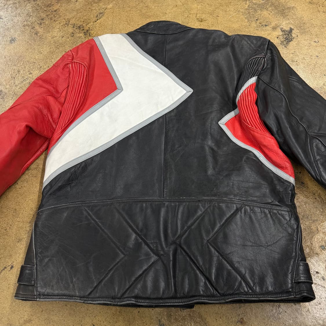 [정품] ECHT LEDER 빈티지 가죽 레이싱 자켓 b10 상품이미지4