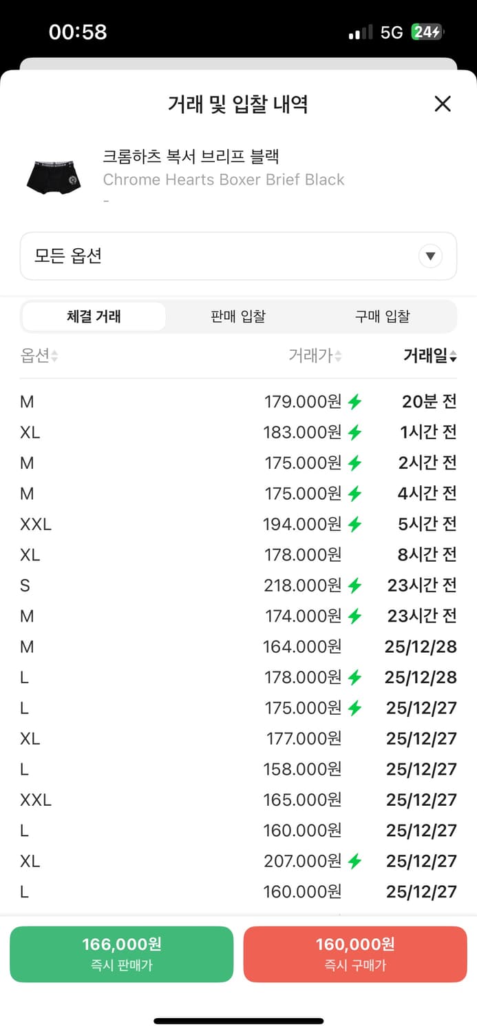 크롬하츠 복서브리프 L사이즈 크림배송그대로 상품이미지3