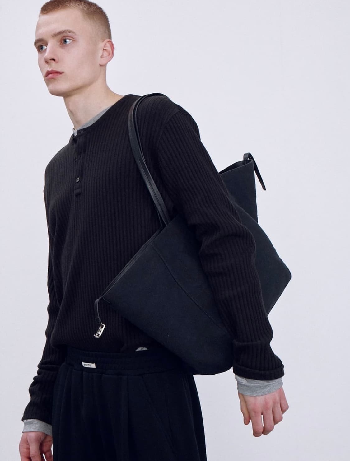 렉토 RC 로고 자카드 패치 헨리넥 블랙 M 상품이미지1