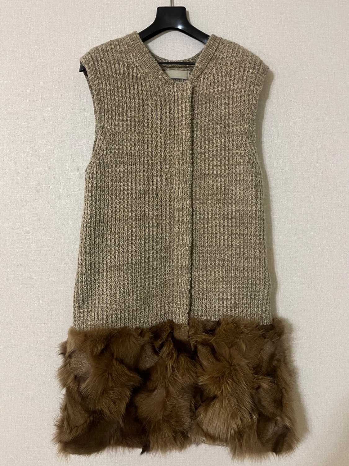 MINE 니트 털 조끼 원피스  상품이미지1