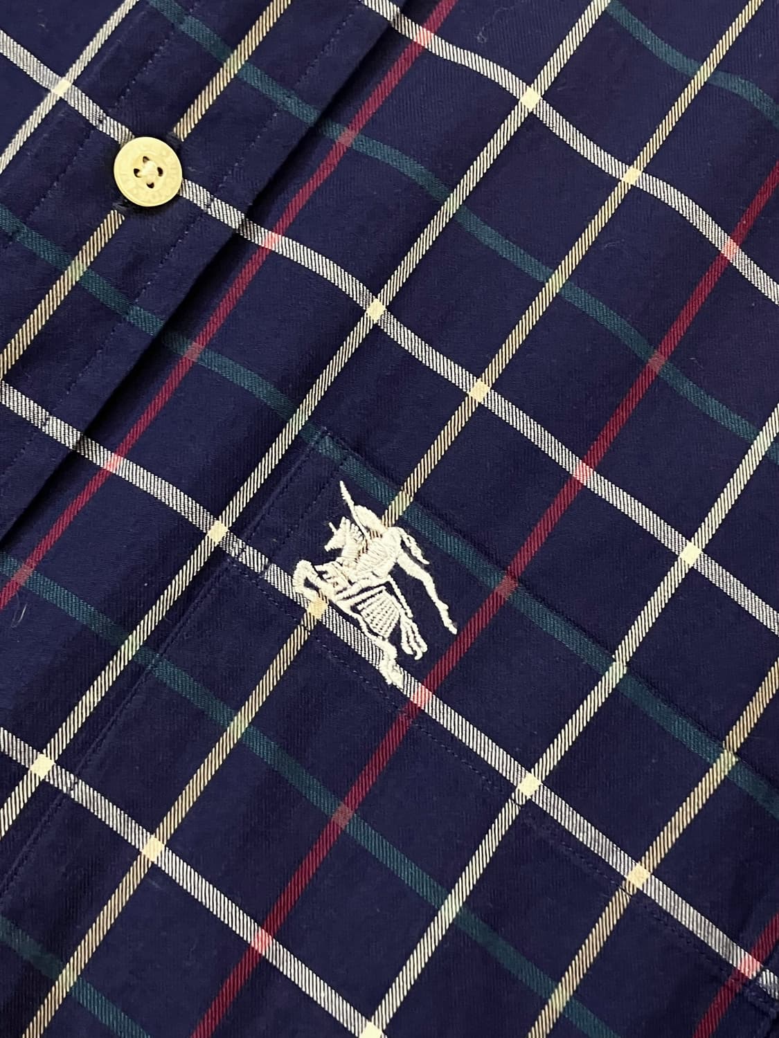 버버리 체크 셔츠 네이비 S #csz3626 상품이미지4