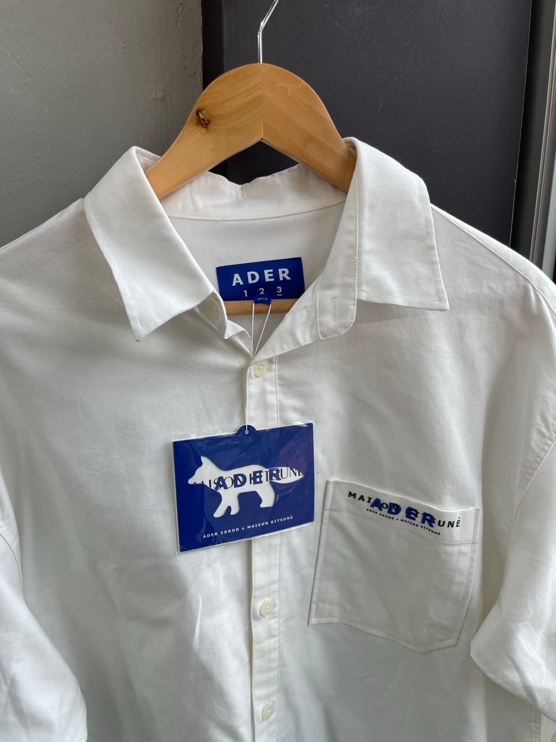 A2/아더에러x메종키츠네 화이트 오버 셔츠 상품이미지2
