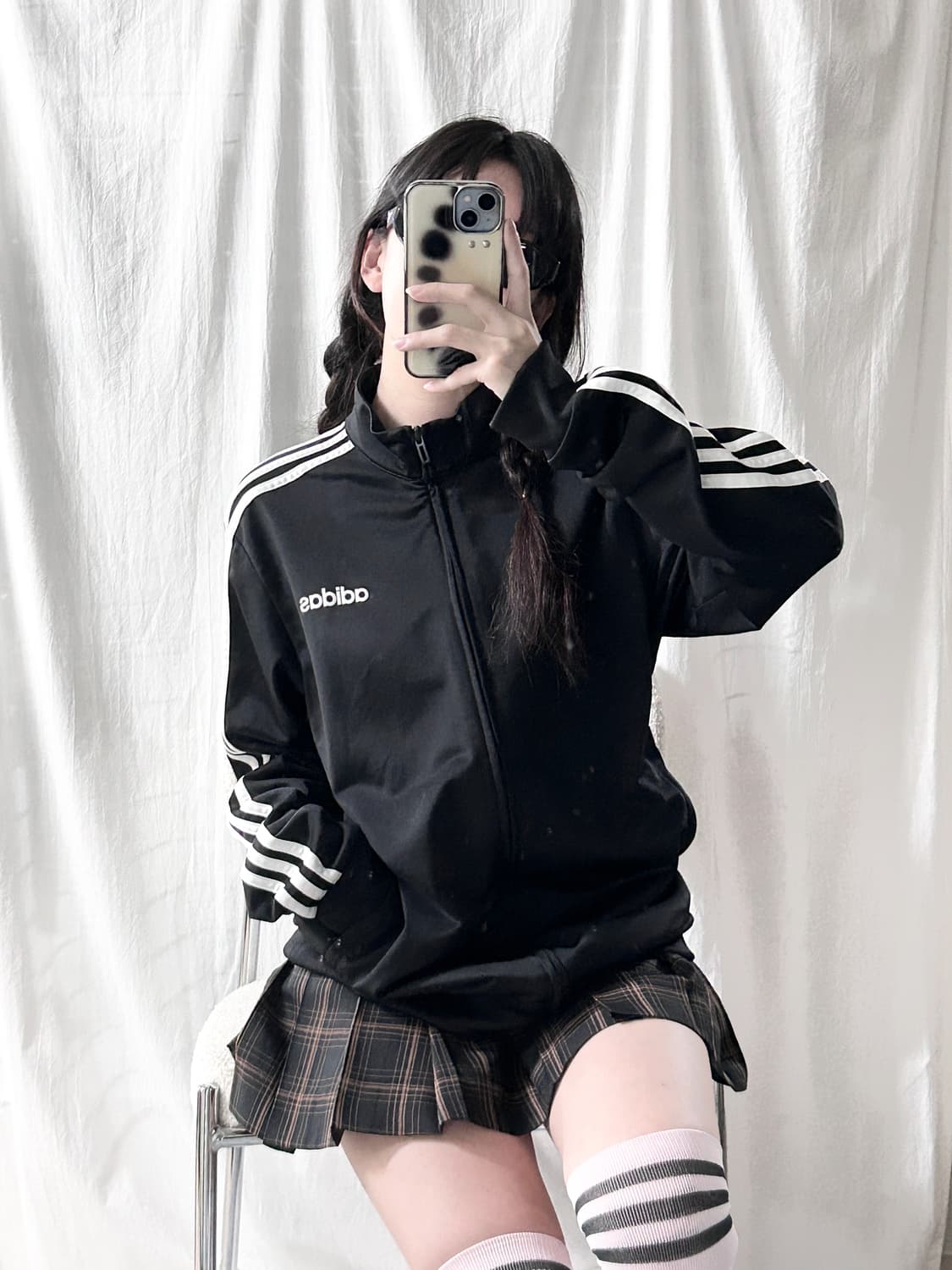 아디다스 스펠로고 블랙 삼선 져지 상품이미지1