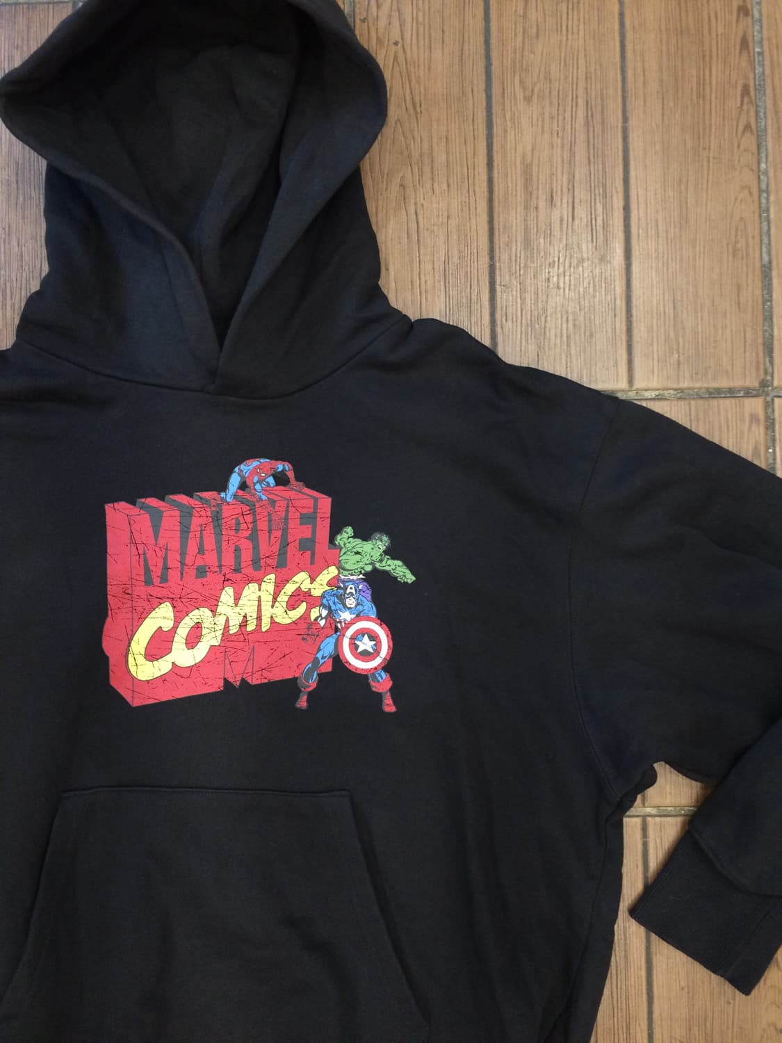일본빈티지 Marvel 올드스쿨아메카지스트릿 헐크 아방핏 후드티셔츠 상품이미지2