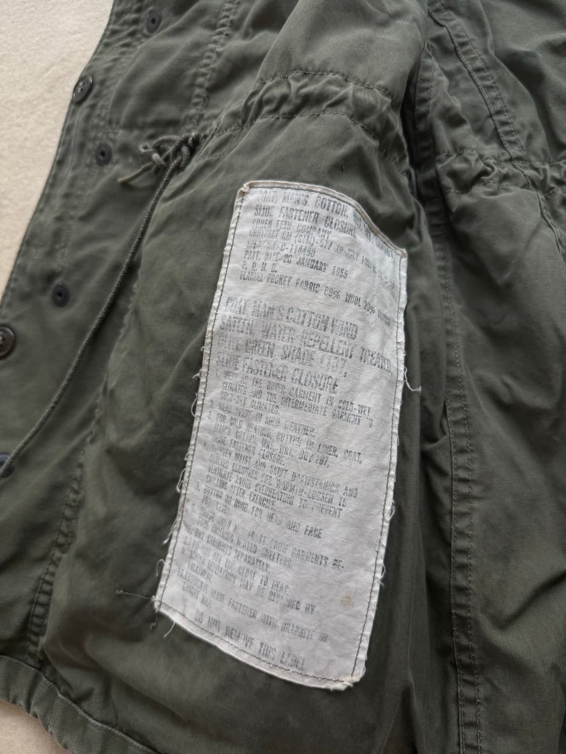 50s Korean War US Army m51 field jacket 상품이미지5