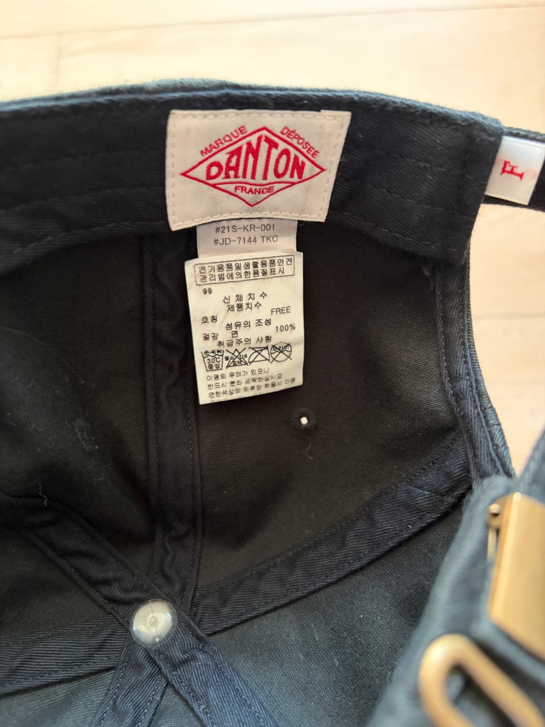 단톤 볼캡 블랙 색상 FREE 사이즈 상품이미지3