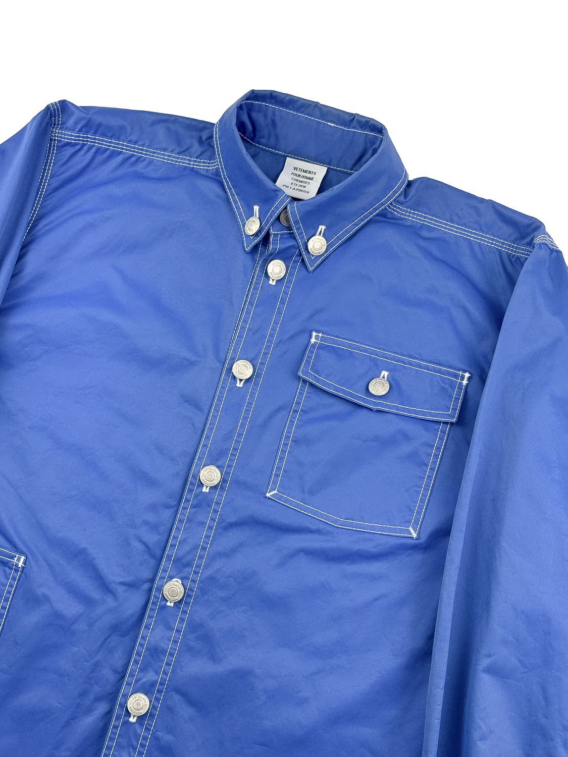 베트멍 오버핏 나일론 셔츠 블루 상품이미지2